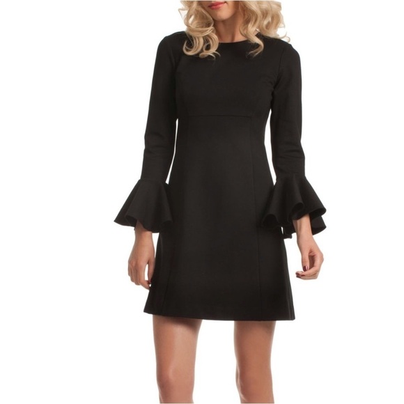 Trina Turk Dresses & Skirts - Trina Turk Panache Bell Sleeve Jewel Neck Dress Black